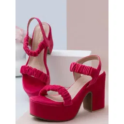 Shezone Women's Pink Ankle Strap Sandals-picture-12