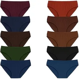 shiba Femina Women’s Cotton Plain Hipster Panty | Mid-Waist, Full Coverage | Antimicrobial & Stain-Release Finish | Soft Waistband | Colors May Vary | Pack of 10-picture-14