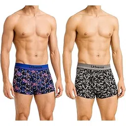 shiba Urbance Reno Men’s Pure Cotton Designer Printed Trunks | Solid Boxer Brief with Ultrasoft Waistband | Breathable Innerwear | Men’s Underwear (Pack of 2) (Colors & Prints May Vary)-picture-28
