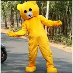 Shimazu Plain YELLOW TEDDY BEAR MASCOT DRESS, Size: 6FT Elders Halloween Costume-picture-19