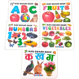 shimzan KIDS PRE SCHOOL EARLY LEARNING ALPHABETS (ABC), NUMBERS (123), HINDI VARNMALA, FRUITS & VEGETABLES PICTURE BOOKS (Size- 11 CM X 9 CM)-picture-20