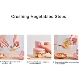 shinde crafts Chopper (Electric Rechargeable Chopper) for Kitchen Vegetable Garlic Onion E358 Electric Vegetable & Fruit Chopper image 4