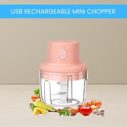 shinde crafts Mini Rechargeable Chopper, Electric Chopper for Onion, Garlic and VegetableA322 Electric Vegetable & Fruit Chopper-picture-15