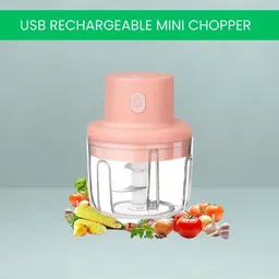 shinde crafts Mini Rechargeable Chopper, Electric Chopper for Onion, Garlic and VegetableC255 Electric Vegetable & Fruit Chopper-picture-14