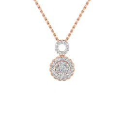 SHINE ETERNAL 14K Gold Lab Grown Diamond Radiant Halo Pendant-1.65 g-picture-10