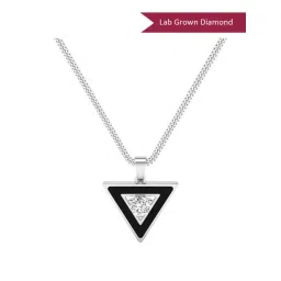 SHINE ETERNAL Lab Grown Diamond 14k (585) White Gold Pendant for Men-picture-36