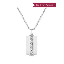 SHINE ETERNAL Lab Grown Diamond 14k (585) White Gold Pendant for Men-picture-30