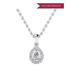 SHINE ETERNAL Lab Grown Diamond 14k (585) White Gold Pendant for Women-picture-40