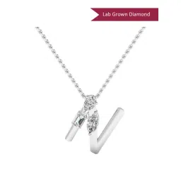 SHINE ETERNAL Lab Grown Diamond 14k (585) White Gold Pendant for Women-picture-31