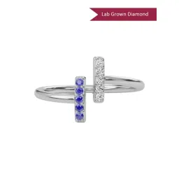 SHINE ETERNAL Lab Grown Diamond 14k (585) White Gold Ring for Women image 1