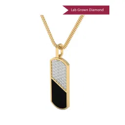 SHINE ETERNAL Lab Grown Diamond 14k (585) Yellow Gold Pendant for Men-picture-37