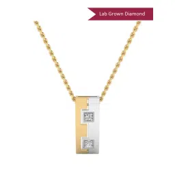 SHINE ETERNAL Lab Grown Diamond 14k (585) Yellow Gold Pendant for Men-picture-41