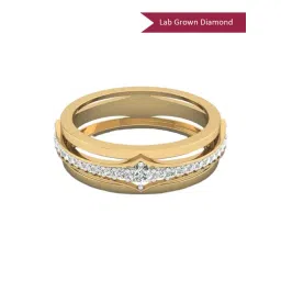 SHINE ETERNAL Lab Grown Diamond 14k (585) Yellow Gold Ring for Men-picture-14