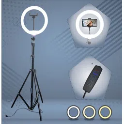SHINEON 10“ LED ring light with stand for making youtube videos with Phone Holder Flash-picture-28