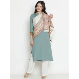 SHINGORA Floral Woven Design Woollen Cotton Shawl-picture-18