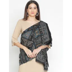 SHINGORA Geometric Woven Design Shawl-picture-21