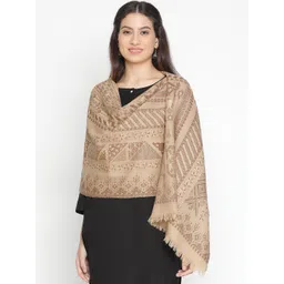 SHINGORA Geometric Woven-Design Woollen Shawl-picture-33