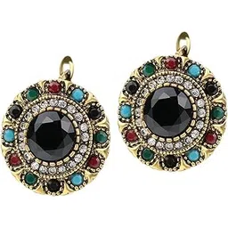 shining diva fashion Antique Tops Traditional Stylish Fancy Multi-colour Metal Stud Earrings Women-picture-15