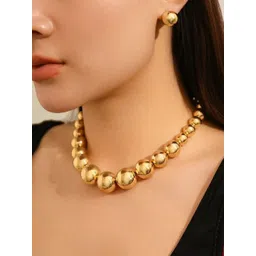 Shining Diva Fashion Gold-Plated Artificial Stones Beaded Jewellery Set-picture-30