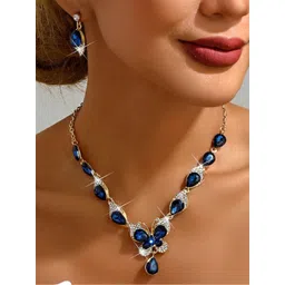 Shining Diva Fashion Gold-Plated Crystal Stone Studded Jewellery Set-picture-23