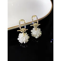 Shining Diva Fashion Gold Plated Crystals Studded Drop Earrings-picture-39