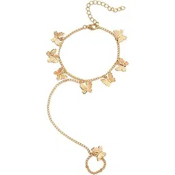 shining diva fashion Gold Plated Stylish Ring Bracelet for Women & Girls (14580b)-picture-48