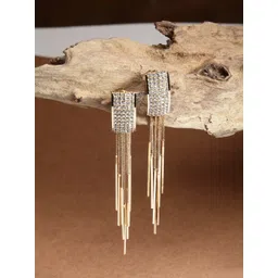 Shining Diva Fashion Gold-Toned Contemporary Drop Earrings-picture-34