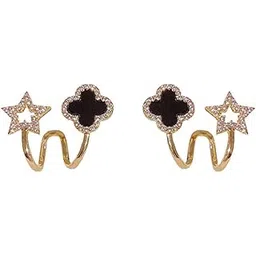 shining diva fashion Latest Stylish Gold Plated Crystal Stud Earrings for Women and Girls-picture-36