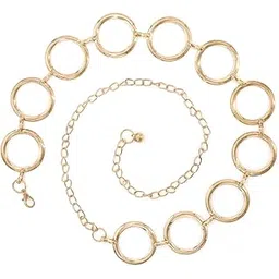 shining diva fashion Metal Waist Belt For Women And Girls | Stylish Belly Chain Kamarband Belt For Dresses Jeans Saree (Gold)(14821Wb)-picture-16