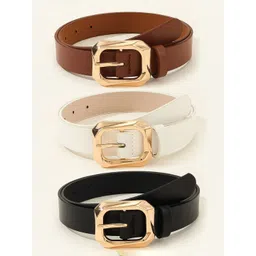 Shining Diva Fashion Women Pack Of 3 Leather Belt-picture-29