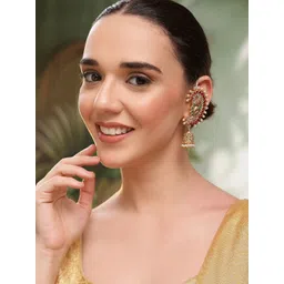 Shining Diva Peacock Shaped Ear Cuff Earrings-picture-32