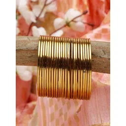 Shining Diva Set Of 24 Gold-Plated Antique Bangles-picture-32