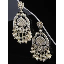 Shining Diva Women Gold-Plated Classic Drop Earrings image 1