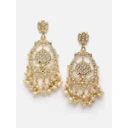 Shining Diva Women Gold-Plated Classic Drop Earrings image 4