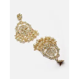 Shining Diva Women Gold-Plated Classic Drop Earrings image 3