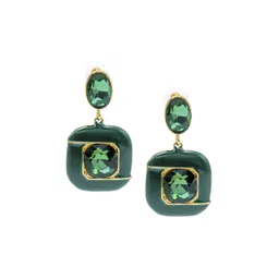 Shining Jewel - By Shivansh Gold-Plated Contemporary Cubic Zirconia Drop Earrings-picture-39