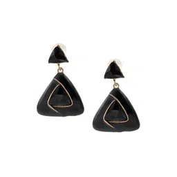 Shining Jewel - By Shivansh Gold-Plated Contemporary Cubic Zirconia Drop Earrings-picture-40