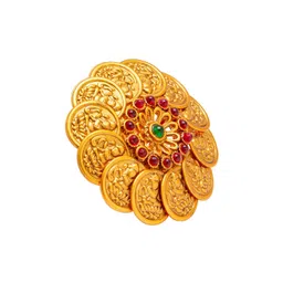 Shining Jewel - By Shivansh Gold Plated Kundan Studded Big Oversized Finger Ring-picture-27