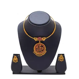 Shining Jewel - By Shivansh Gold Plated Traditional Jewellery Set-picture-11