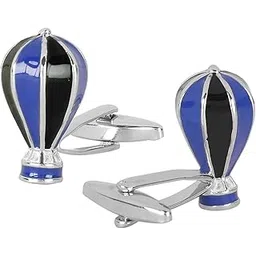 shining jewel - by shivansh Shining Jewel Designer Stylish Parachute Hot air balloon Design Silver Rodium Plated Cufflinks for Men (SJ_7153)-picture-52
