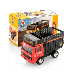 Shinsei Pull Back Goods Carrier Truck - Red(Color May Vary)-picture-35