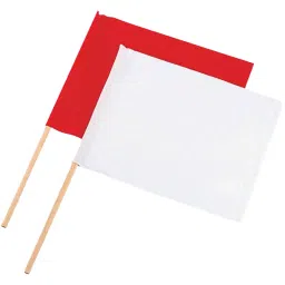 Shinwa Rules Construction Flag with Wooden Handle Red & White 335x442 mm Flag Dimension, 76955-picture-25