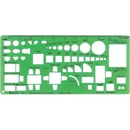 Shinwa Rules Furniture Symbol Template 70x160x0.75 mm, 66008-picture-38