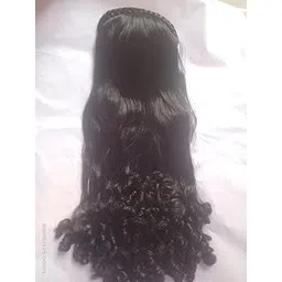 Shiny brown curly comb extension,hair extension, curly hair, women hair extension,comb-picture-28