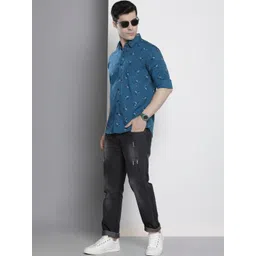 SHIRTZONE Men Classic Slim Fit Floral Printed Casual Shirt-picture-11