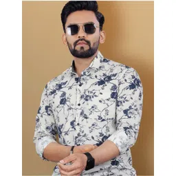 SHIRTZONE Men Standard Slim Fit Floral Printed Casual Shirt-picture-16