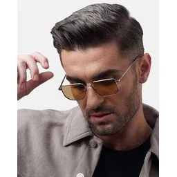 shisen fox Men Shikaku-Sun UV-Protected Full-Rim Rectangular Sunglasses-picture-40