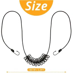 shishi Clothing Hanging 2 Hook Drying Roap Multicolor image 4