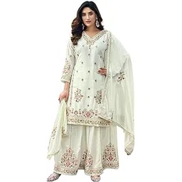 shishkala Women’s Embroidered Palazzo Suit Set with Dupatta | Designer Ethnic Wear Kurta Set | Party Couture & Festive Traditional Indian Outfit for Women & Girls-picture-22