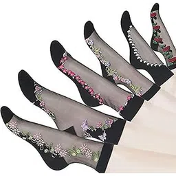 shishuonline FLORAL PRINT SHEER NET ANKLE LENGTH (PACK OF 6)-picture-22